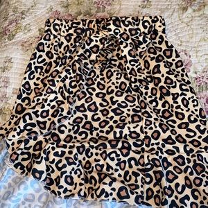 High waisted ruffle skirt